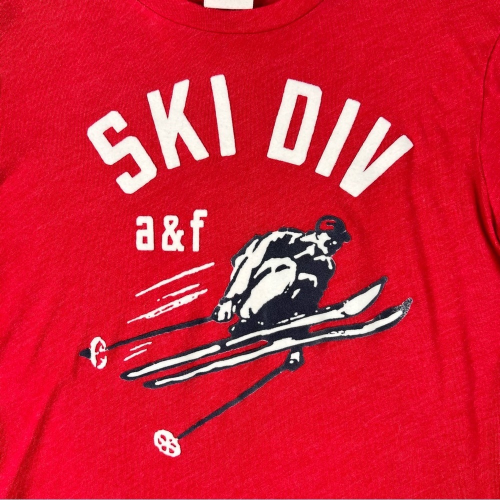 ⭐️ 3 for $15⭐️ Abercrombie Kids Red Long Sleeve Tee Kids Medium - Picture 3 of 8